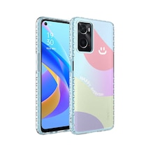Smcase Oppo A96 4G Kılıf Desenli Elegans Serisi Silikon