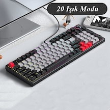 Rgb 96 Tuşlu Gaming Klavye 20 Işık Modu Ayarlanabilir Parlaklık Blue Switch Uzun Ömürlü