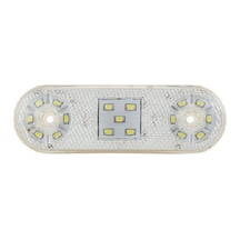 Oval Yan İşaret Lamba 17 Led'li 113mm 12v-24v Beyaz - Fr0314-w