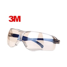 Xiyyadms 3m 10436 Geniş Görüş Alanlı, Uv Koruyucu, Anti-şok Polikarbonat Güvenlik Gözlüğü, Mavi Çerçeve