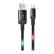 Konfulon Dc09 Ses Duyarlı Işıklı Micro Usb Kablo 1m 2a Siyah