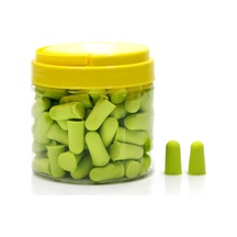 50 Çift Yumuşak Köpük Kulak Tıkacı Gürültü Azaltıcı Kulak Tıkacı Uyku Çalışmaları İçin Koruma Açık Yeşil