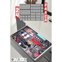 Nandy Home 24 Parça Çekmece İçi, Düzenleyici, Organizer Set Gri
