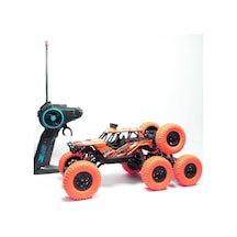 Turuncu Süspansiyonlu Jeep 1:18 6x4 Çeker Off Road Şarjlı Uzaktan Kumandalı