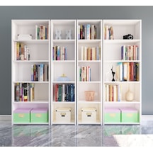 Nurmobilya Nur Mobilya 4'Lü Kitaplık Arkalıklı Model