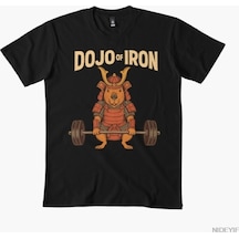Flood Of Style Dojo Of İron Capybara T-shirt Erkekler Kadınlar İçin % 100% Pamuklu Tişörtler Kısa Kollu Üstl Siyah