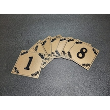 Kapı Numarası 6X6 Cm Yapışkanlı No 1'Den 8 E