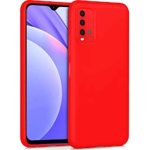Xiaomi Redmi 9t Kılıf Nano İçi Kadife Silikon Kırmızı