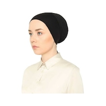 Fileli Dikişsiz Bone Siyah Siyah