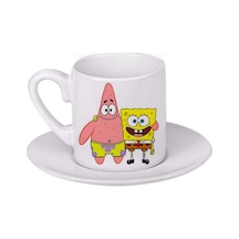 Sünger Bob Türk Kahvesi Fincanı 002 Beyaz