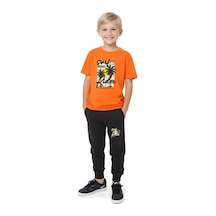 Fyk Kids Erkek Çocuk Mevsimlik Surf Rider Baskılı Alt-üst Takım Turuncu