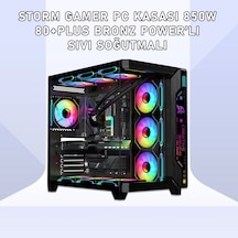 Gameagle STORMLPB Storm 7 Argb Fanlı Gamer Pc Kasası 850w 80+ Plus Bronz Power'lı Sıvı Soğutmalı Siyah