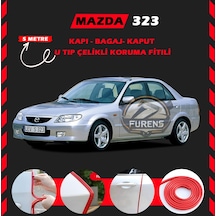 Mazda 323 Oto Araç Kapı Koruma Fitili 5metre Parlak Kırmızı Renk