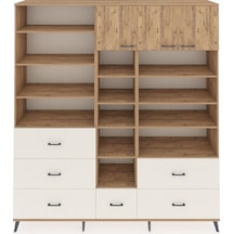 Hyperion Dolap 17 Raflı 6 Çekmeceli 3 Kapaklı 220x44x243 Çam-çam/aytaşı Atlas Çam/aytası