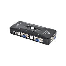 Luve Store 4 Port Usb Kvm Switch 4 Pc Tek Monitör Klavye Mouse Kontrol Usb 2.0 Hub