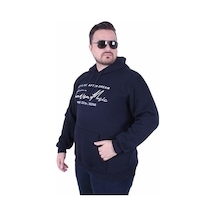Starbattal Büyük Beden 3ip Kapüşonlu Sweat Let's Go 25720 Lacıvert Lacivert