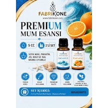 Premium Mum Esansı 5 Cc 2'li Set - Okyanus, Portakal - Soya Wax, Parafin, Jel Wax Ve Bal Mumu Uyumlu Bkfab2okpt5 Karışık