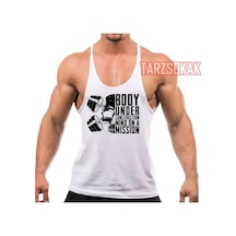 Tarzsokak Gym Tank Top Fitness Sporcu Atleti Gym134 Beyaz