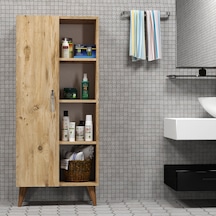 Star Tek Kapılı 4Raflı Çok Amaçlı Dolap Çam- BDL0202