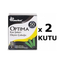 Optima Seker Ölçüm Stribi (çubuğu) 50'li X 2 Kutu