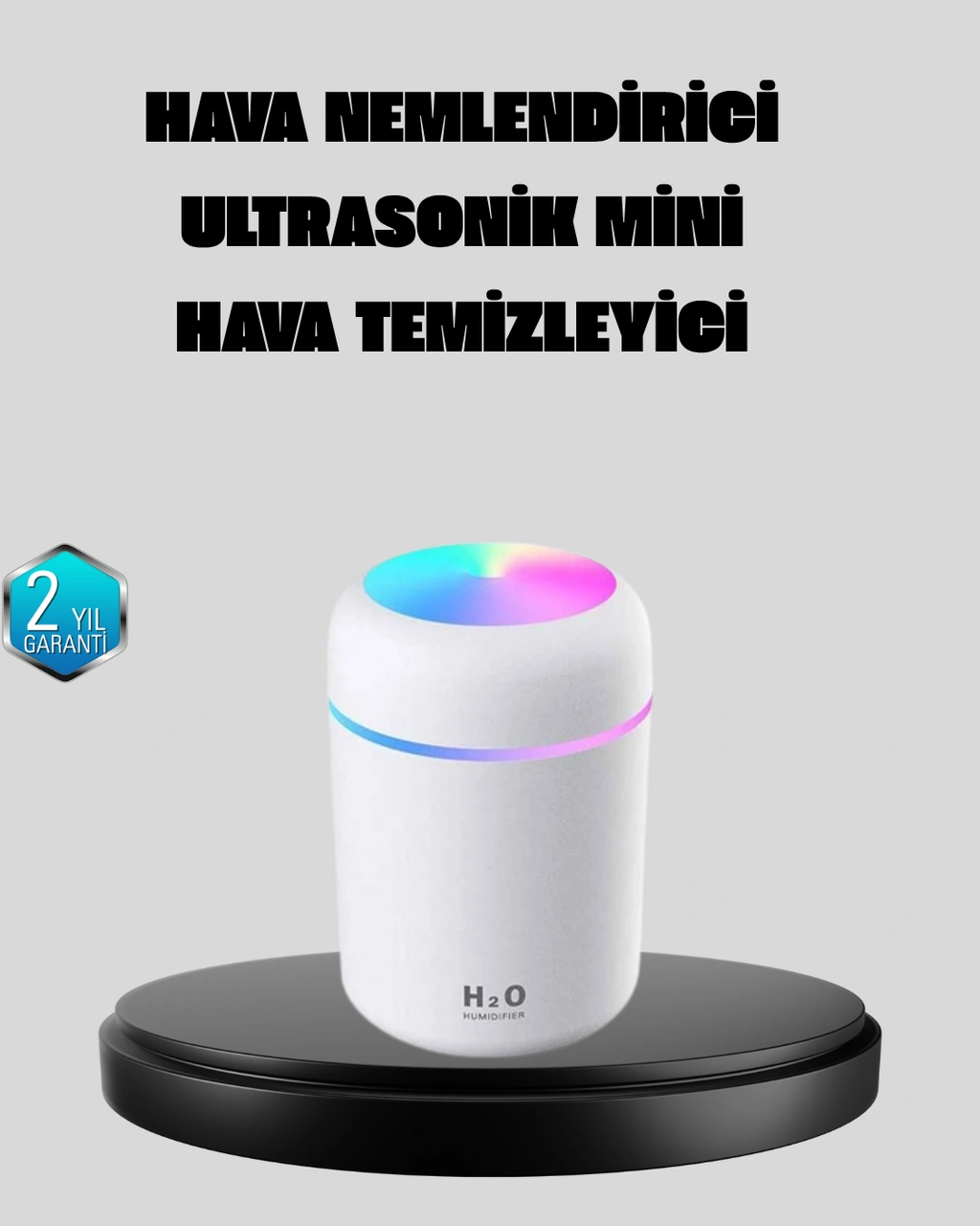 Taşınabilir Usb Mini Nemlendirici Led Aydınlatmalı, Çift Püskürtme Modu Çok Renkli