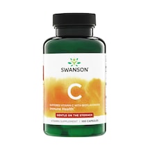 Takviye Swanson Nutrition C Vitamini Bioflavonoid İçeren Takviye Edici Gıda 100 Kapsül Gıda Takviye
