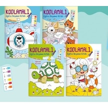 Kodlamalı Eğitici Boyama Seti-4-6 Yaş 1.2.Seviye-4 Kitap Takım- Sincap Kitap