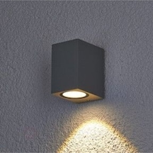 Tek Yönlü İç Ve Dış Mekan Dekoratif Modern Duvar Apliği Antrasit
