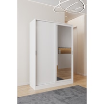 Ae-3071 Patentli İdeal Aynalı Beyaz Vestiyer Portmanto Ayakkabılı