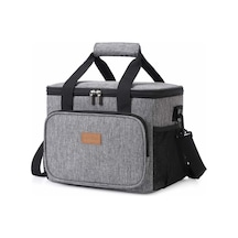 15l 24 Koni Yalıtımlı Öğle Yemeği Çantası, Soğutucu Çanta Öğle Yemeği/iş/okul/piknik İçin Soğutucu Çanta Yemek Çantası Gri Çok Renkli