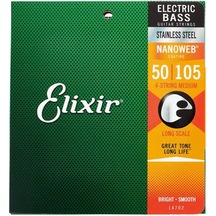 Elixir 14702 Stainless Steel Set Bas Gitar Teli 50-105