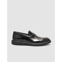 Cabani Melanor %100 Hakiki Açma Deri Erkek Siyah Klasik Loafer