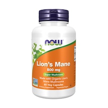 Now Foods, Lion's Mane Aslan Yelesi ı 500 Mg, 60 Veggie