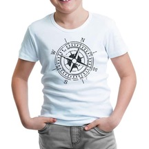 Pusula - Compass North Beyaz Çocuk Tshirt
