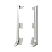 Linela Pvc Süpürgelik Gümüş - Lnl411 Bitiş Kapağı Aksesuarı 1 Paket - 2 Adet
