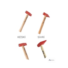 Apeksal Taşçı Sivri Ve Keski Çekiç 2000 Gr 2'li Set Ahşap Saplı Dövme Çelik Kırma Şekillendirme Çekici