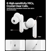Audio Tws P20 Bluetooth Kablosuz Kulaklık - Anc Pro Aktif Gürültü Engelleme + Enc 6 Mikrofon - 10mm Lcp Graphene Sürücü - 30 Saat İos & Eq App Şeffaf & Gaming Mod İpx5 Siyah - Asd07888
