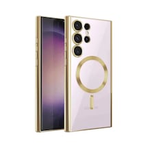 Newface Samsung Galaxy S24 Ultra Kılıf Kross Magneticsafe Kapak - Gold Altın
