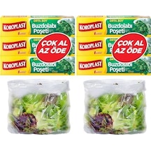 3'lü Çok Al Az Öde Orta Boy 60'lı Buzdolabı Poşeti 3 X 20 Adet 2li Paket