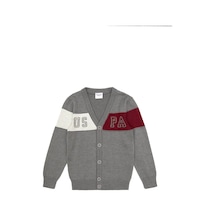 U.S. Polo Assn. Erkek Çocuk Gri Melanj Hırka Triko 50317115-vr086