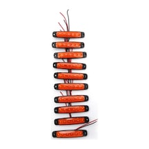 (10 ADET) SARI 6 LEDLİ PARMAK LAMBA 12V-24V