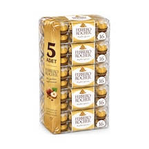 Ferrero Rocher Bütün Fındıklı Ve Dolgulu Fındık Parçacıklı Sütlü Çikolata Kaplı Gofret 200 Gr X 5 Adet-483