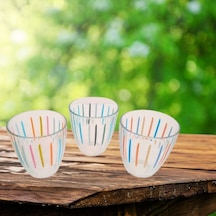 Rakle 3'lü Su Bardağı Seti Renkli Çizgi Desenli 280 Cc Rakle 3'lü Su Bardağı Seti Renkli Çizgi Desenli 280 Cc