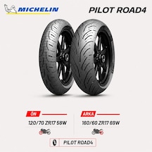 Michelin Pilot Road4 120/70 Zr17 58w - 160/60 Zr17 69w Ön Arka Motosiklet Lastik Takımı