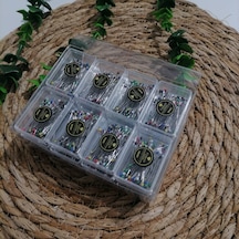 Minelli İpek İğne - Renkli -kutu İçi 24 Paket - Paket İçi 100 Lü Ms324 Çok  Renkli