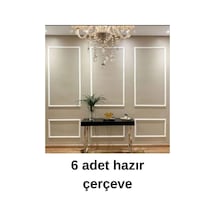Dekoratif Boyanabilir 2,5 Cm Duvar Çıtası 6 Adet Hazır Çerçeve Paketi