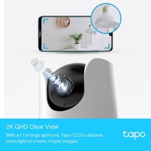 C225, 2k Qhd Wi-fi Güvenlik Kamerası, Yapay Zeka Desteği, Hareket Tespit Ve Takibi, 360 , Renkli Gece Görüşü, Çift Yönlü Sesli İletişim, Bulut/yerel Depolama, Bebek Ağlaması Tespiti Diğer