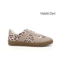 Gönderi(R) Gönderi R Vizon Lastik Bağcıklı Hakiki Deri Sneaker Vizon
