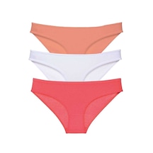 Royaleks 3 adet Süper Eko Set Likralı Kadın Slip Külot 545 RYL-EKO3028 Çok Renkli