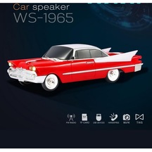 Araba Görünümlü Taşınabilir Bluetooth Hoparlör, Model Ws-1965, Kırmızı, Fm Radyo, Sd Kart, Usb, Mp3